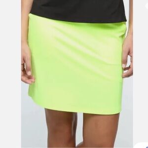NWT Belyn Key Keystone Jersey Skort Tennis Ball Yellow Womens Small Skirt
